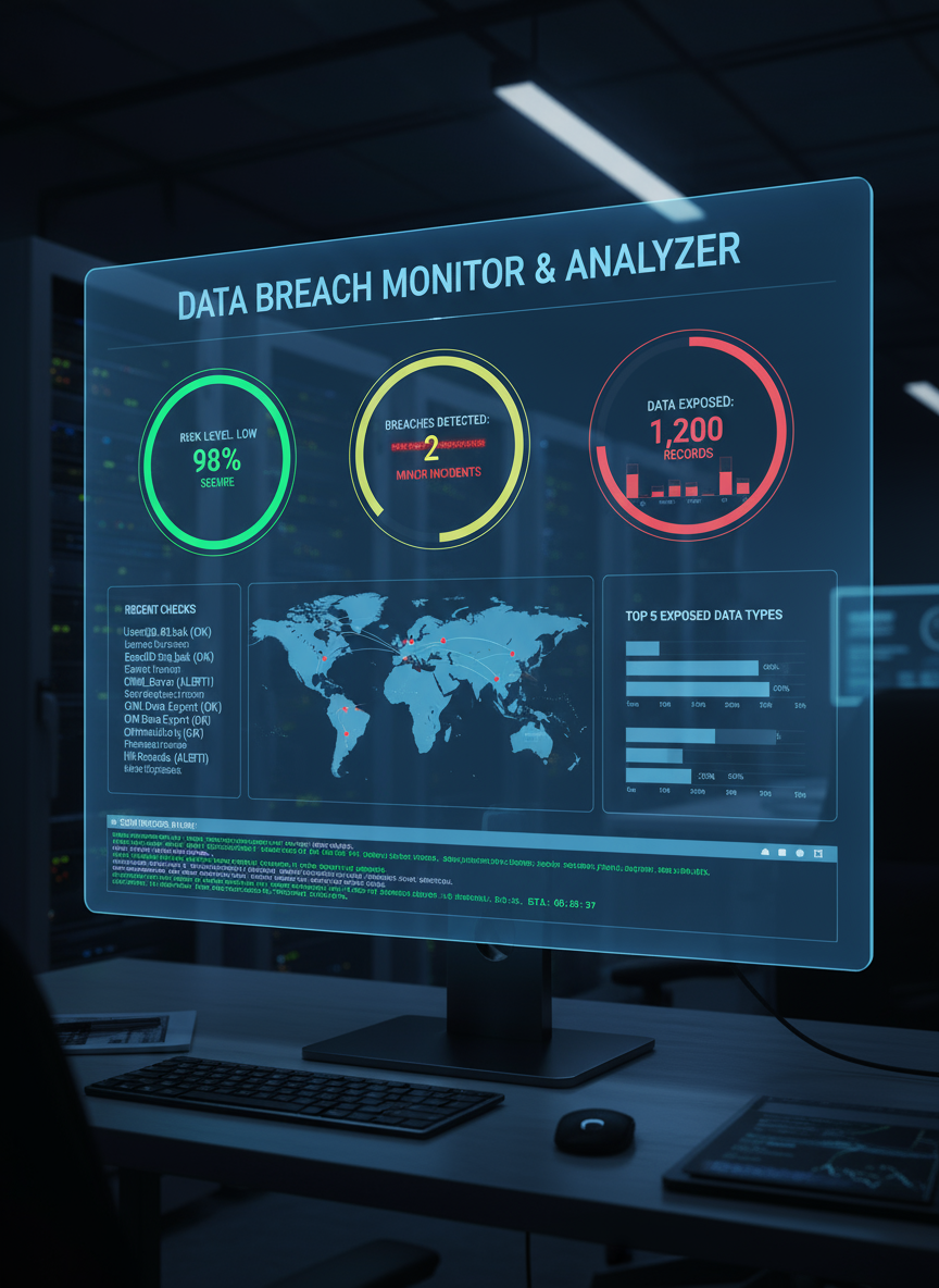Data breach check dashboard
